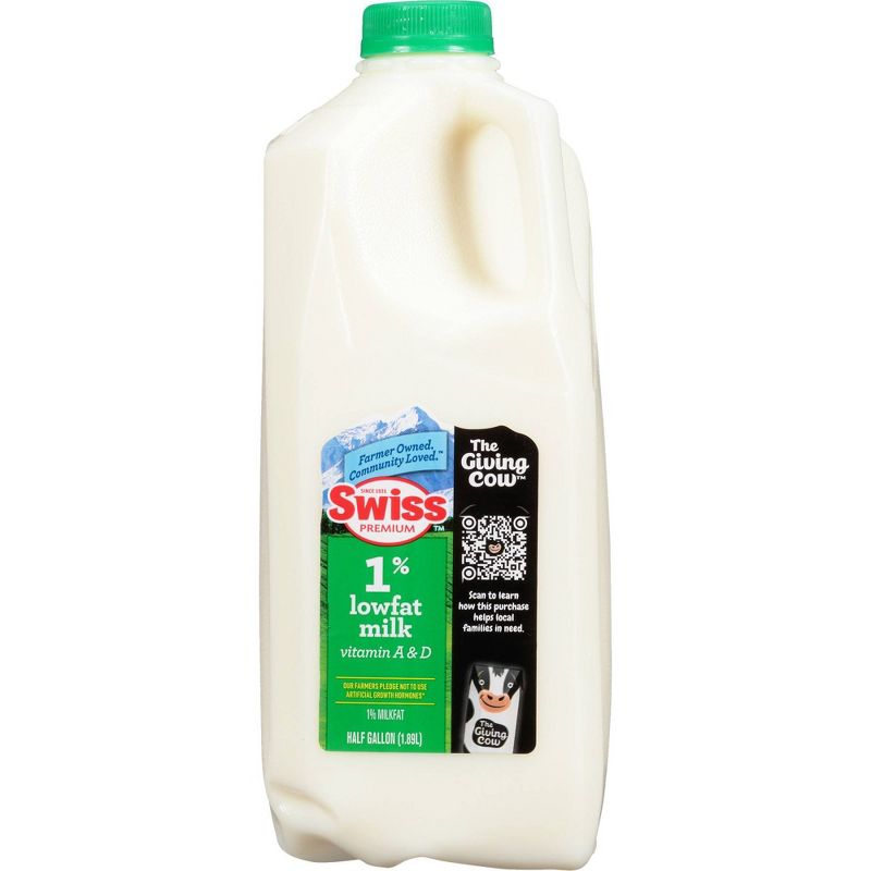 Swiss Premium 1% Lowfat Milk - 0.5gal, 1 of 8