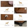 Lyngins Convertible PU Leather Dog Sofa Bed,Foldable Pet Couch for Large and Medium Dogs,Adjustable Backrest,7.75" Elevated Design,Brown - 4 of 4