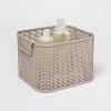 Small Milkcrate Metal Bin with Powder Coated Finish, Attached Handle and Mesh Bottom Light Gray - Project 62™ - image 2 of 3