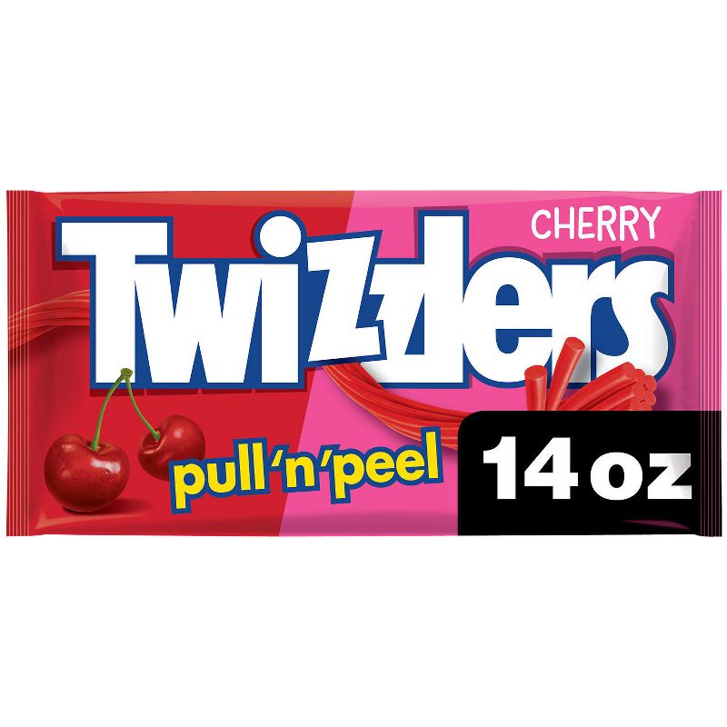 Twizzlers Pull-N-Peel Cherry Licorice Candy - 14oz, 1 of 7