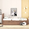 Twin Size Platform Bed With Trundle, Hollow Headboard Platform Bed, Wooden Slats Support, No Box Spring Needed, Easy Assembly - 4 of 4