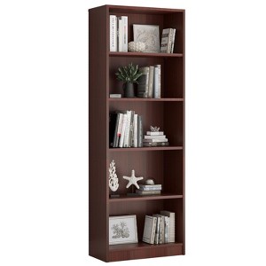Sevobal Decorarive Bookshelf 5 Shelf Bookcase Adjustable Shelves for Home Office Library, Brown, 24.4"*11.6"*68.9" - 1 of 4