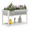 TROPOW Wooden Raised Garden for Patio, Bed Planter Box with Legs and Storage Shelf, Mobile Elevated Wood Planter - 2 of 4