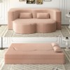 KWPZQEB Convertible Folding Sofa Bed, Corduroy Fabric Foam-Filled Couch with 2 Pillows, Modern Folding Loveseat Sofa for Living Room, Bedroom - 3 of 4