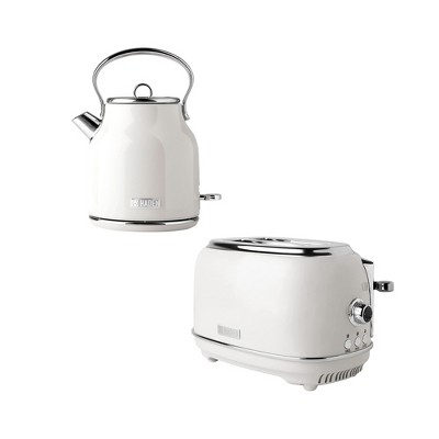 Haden Heritage 1.7 Liter Electric Tea Kettle & 4 Slice Wide Slot Toaster,  White, 1 Piece - City Market