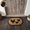 Down Home Rooster & Hens Coir Rug Oval 20x30 VHC Brands - 3 of 4