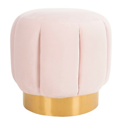Maxine Channel Tufted Ottoman Pink - Safavieh