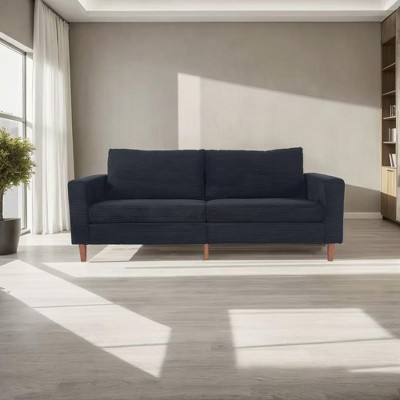 NicBex 82.67 Inch Linen Upholstered Couch 3-Seater Sofa with Wood Legs for Living Room,Office,Apartment