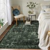 Coolmee Washable Rug for Living Room Boho Floral Non Slip Throw Rugs Large Bedroom Rug Low Pile Soft Stain Resistant CarpetGray - 4 of 4