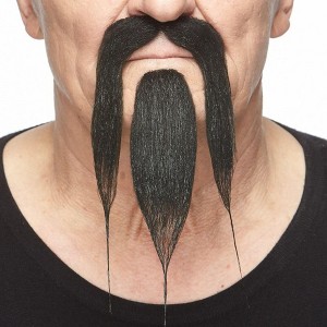 Toynk Long Chinese-Inspired Black Beard & Moustache Adult Costume Accessory Set - 1 of 4