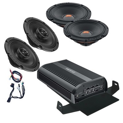 Hertz HSP2-14: For 2014 - 2023 Street Glide & Road Glide equipped with Touring Packs High Performance Plug and Play Amplifier and Four Speaker Kit