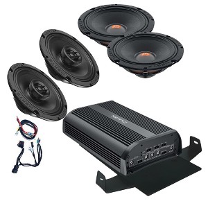 Hertz HSP2-14: For 2014 - 2023 Street Glide & Road Glide equipped with Touring Packs High Performance Plug and Play Amplifier and Four Speaker Kit - 1 of 4