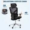 Ergonomic Mesh Office Chair with Footrest,Adjustable Armrests, Dynamic Lumbar Support,High Back Design,Desk Chair for Home Office - 2 of 4