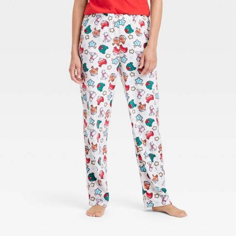 Women s Holiday Treats Print Microfleece Holiday Matching Family Pajama Pants Wondershop White Xs Target