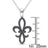 EVERLY JEWELRY | Sterling Silver Black Rhodium Plated 1/4 CT Black Diamond TW Fashion Pendant With Chain - 2 of 4