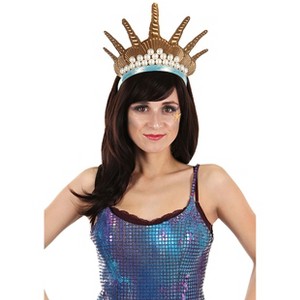 HalloweenCostumes.com    Mermaid Queen Crown Headband, White/Brown/Blue - 1 of 3