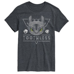 Men's - How to Train Your Dragon - Toothless Line Art Short Sleeve Graphic T-Shirt - 1 of 4