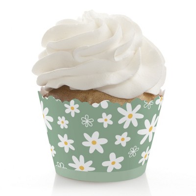 Lime Green Dot Jumbo Cupcake Liners