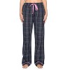 Ashford & Brooks Women's Woven Pajama Sleep Pants - Black/Grey/White - Large - 2 of 4