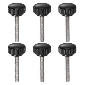 Unique Bargains Plastic Threaded Bolt Knurled Clamping Knob Thumb Screws 6 Pcs - 1 of 4