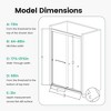 Semi-Frameless Dual Sliding Shower Enclosure, Bypass Style, SGCC Tempered Glass in Chrome Finish - 4 of 4