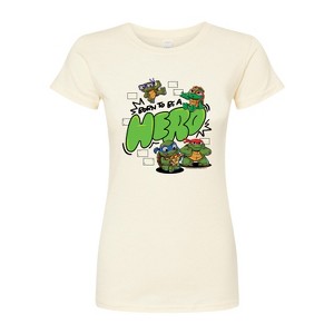 Women's - Teenage Mutant Ninja Turtles Mutant Mayhem - Born To Be A Hero Fitted Graphic T-Shirt - 1 of 2
