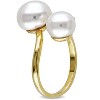 EVERLY JEWELRY | Yellow Plated Sterling Silver 4/5 CT TGW Green Quartz - And White Freshwater Cultured Pearl Fashion Ring - 2 of 4