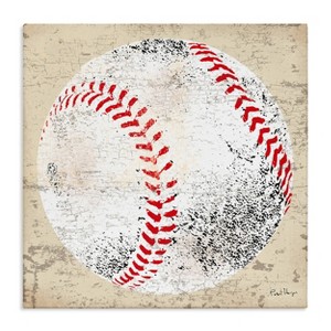 Stupell Industries 12"x12" Kids' Rustic Baseball Sports Wall Art Unframed - 1 of 4