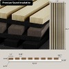 Vipbear Solid wood wall panels, 2 soundproof wall panels, 3D texture board acoustic groove wall panels for interior wall decoration - 2 of 4