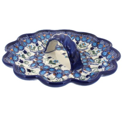 Blue Rose Polish Pottery 131 Vena Egg Plate