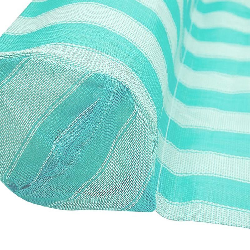 COMFY FLOATS 91613VM Inflatable PVC Vinyl Striped Hammock Chair Pool Float, Teal and White with Double Inflatable Tubes, 2 of 4