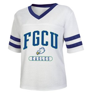 NCAA Florida Gulf Coast Eagles Women's White Short Sleeve Fashion