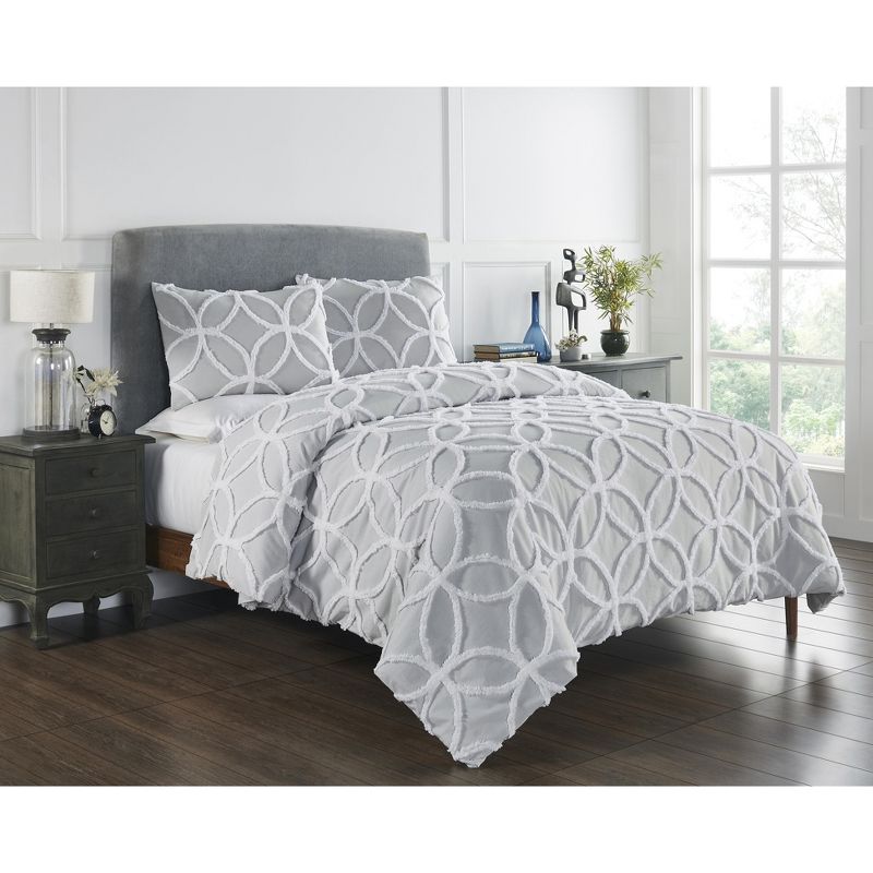 Tufted Wedding Ring Collection 100% Cotton Tufted Unique Luxurious Comforter Set - Better Trends, 4 of 8
