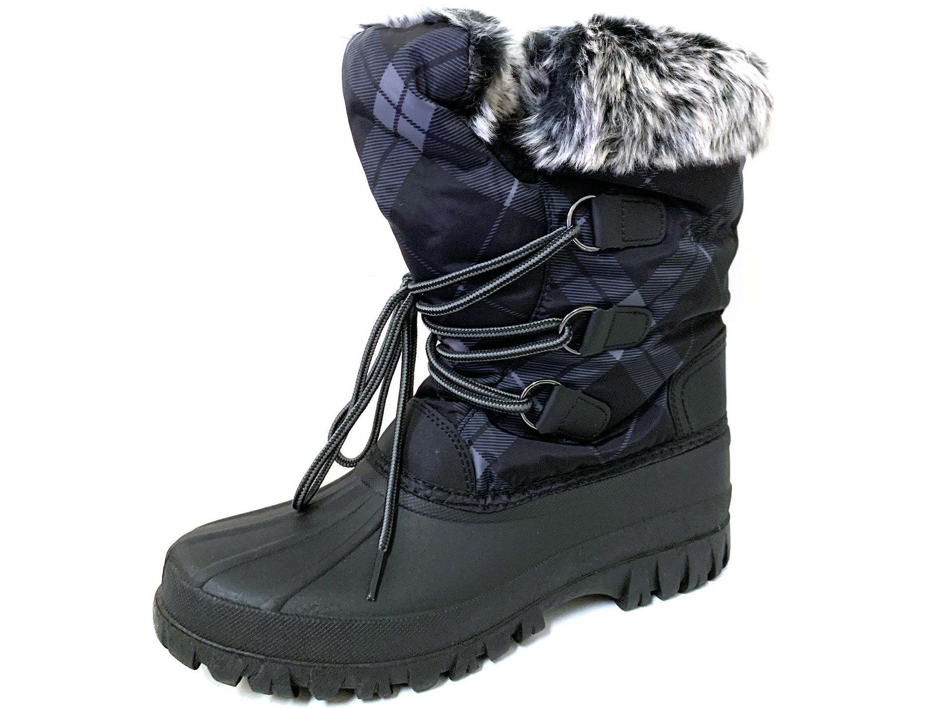 Women's Snow Boots Fur Warm Zipper Winter Shoes