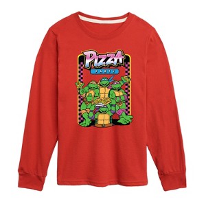 Boys' - Teenage Muntant Ninja Turtles - Faux Arcade Long Sleeve Graphic T-Shirt - 1 of 3