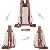 CLUCI Sling Bag for Women Leather Women's Backpack Small Convertible Backpack Purse Crossbody Bag for Travel - 3 of 3