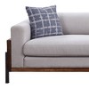 91" Pelton Sofa Fabric/Walnut - Acme Furniture: Linen Upholstery, Wood Frame, Metal Legs - 4 of 4