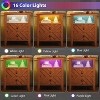LED Farmhouse Nightstand with 2 Drawers & Open Shelf, V-Shaped Design & Stable Wooden Legs for Bedroom - 4 of 4