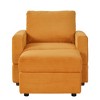 GDFStudio Warner Corduroy 55" D Upholstered Accent Chair with Ottoman - 2 of 4