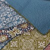 Greenland Home Fashions 50"x60" Shangri-La Throw Blanket: Quilted Abstract Cotton, Woven, Multicolored, All Ages - 3 of 3