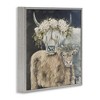 Stupell Industries Highland Cattle with Flower Garlands Framed Giclee Art - 2 of 4