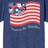 Americana America The Beautiful Flowers Men's Navy Heather T-Shirt - 2 of 3