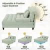 Whisen 57.1" Modern Chenille Chaise Lounge Sofa & Sofa Bed, Lounge Couch Chair with Adjustable Backrest - 4 of 4