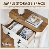Farmhouse 5-Drawer Tall Dresser – Rustic White Wooden Chest for Bedroom, Living Room, or Hallway - 2 of 4