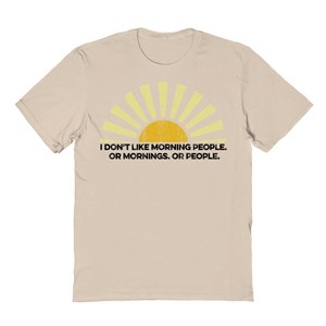 Duke & Sons Men's Don'T Like Morning People Short Sleeve Graphic Cotton T-Shirt - 1 of 1