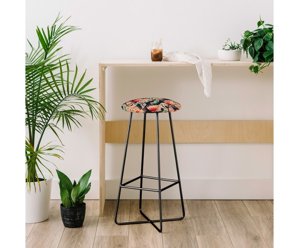 Holli Zollinger Boheme Butterfly Bar Stool Floral Black - Deny Designs