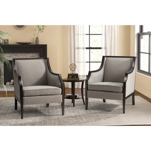 Set of 2 Falco Comfy Wooden Upholstered Living Room and Bedroom Armchair | KARAT HOME - 1 of 4