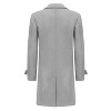 Men's Double Breasted Pea Coat Wool Blend Dress Jacket Peacoat - 2 of 3