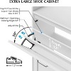 48.4" White Shoe Cabinet with 4 Flip Drawers, Large Capacity Entryway Storage with Metal Legs, Anti-Tip Modern Shoe Organizer - 4 of 4
