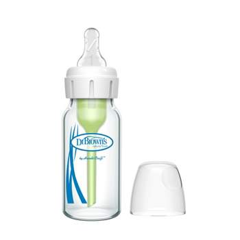 Dr. Brown's 4oz Anti-Colic Options+ Narrow Glass Baby Bottle with Level 1 Slow Flow Nipple - 0m+